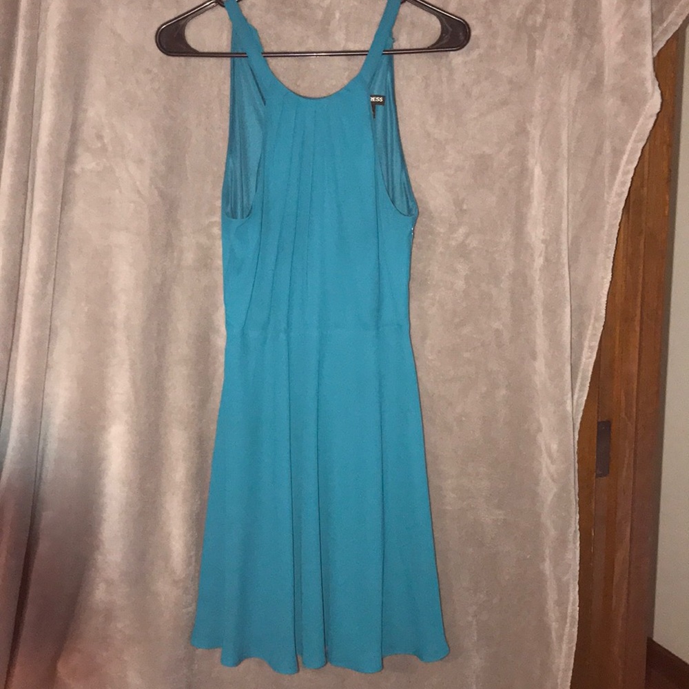 Express high top low cut back dress